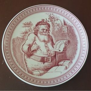🆕 SPODE ✨ WILLIAMS SONOMA St Nick cookies for Santa Claus dessert plate